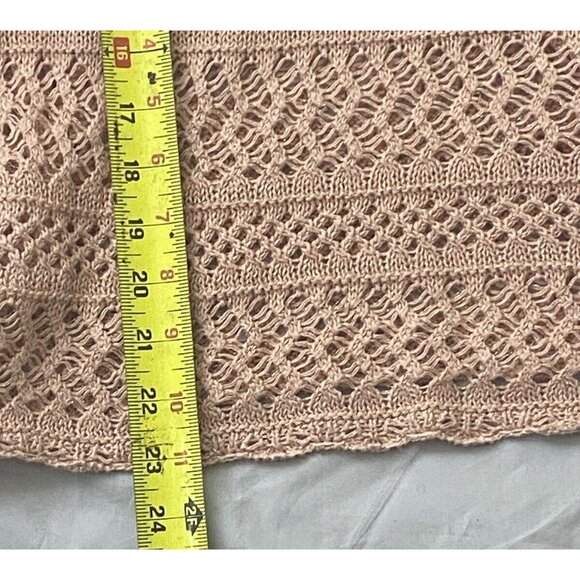 a.n.a. A New Approach Pink Medium Loose Open Knit Sweater Beach Fall Vacation - Picture 8 of 14